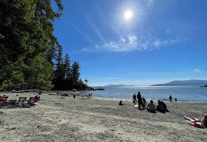 Larrabee State Park and people enjoying the beach.